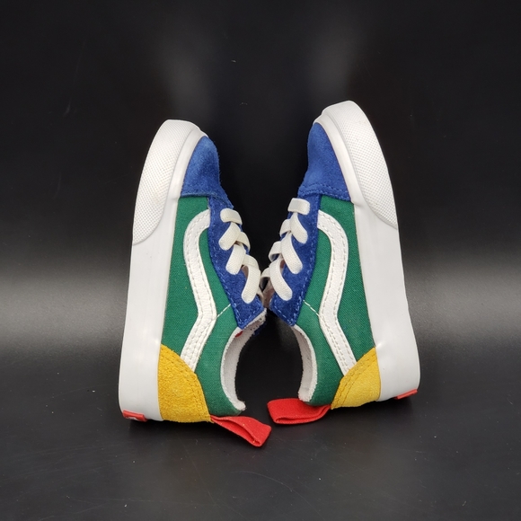 Vans Old Skool Color-Blocked Suede and Canvas Sneakers Toddlers Size 5 - Picture 6 of 10